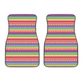 Colorful Aztec Tribal Pattern Print Front Car Floor Mats