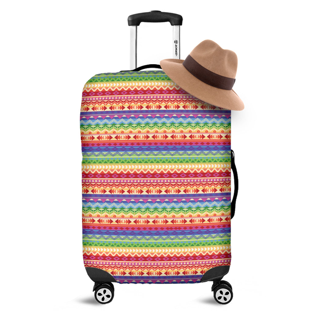 Colorful Aztec Tribal Pattern Print Luggage Cover