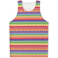 Colorful Aztec Tribal Pattern Print Men's Tank Top