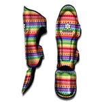 Colorful Aztec Tribal Pattern Print Muay Thai Shin Guard