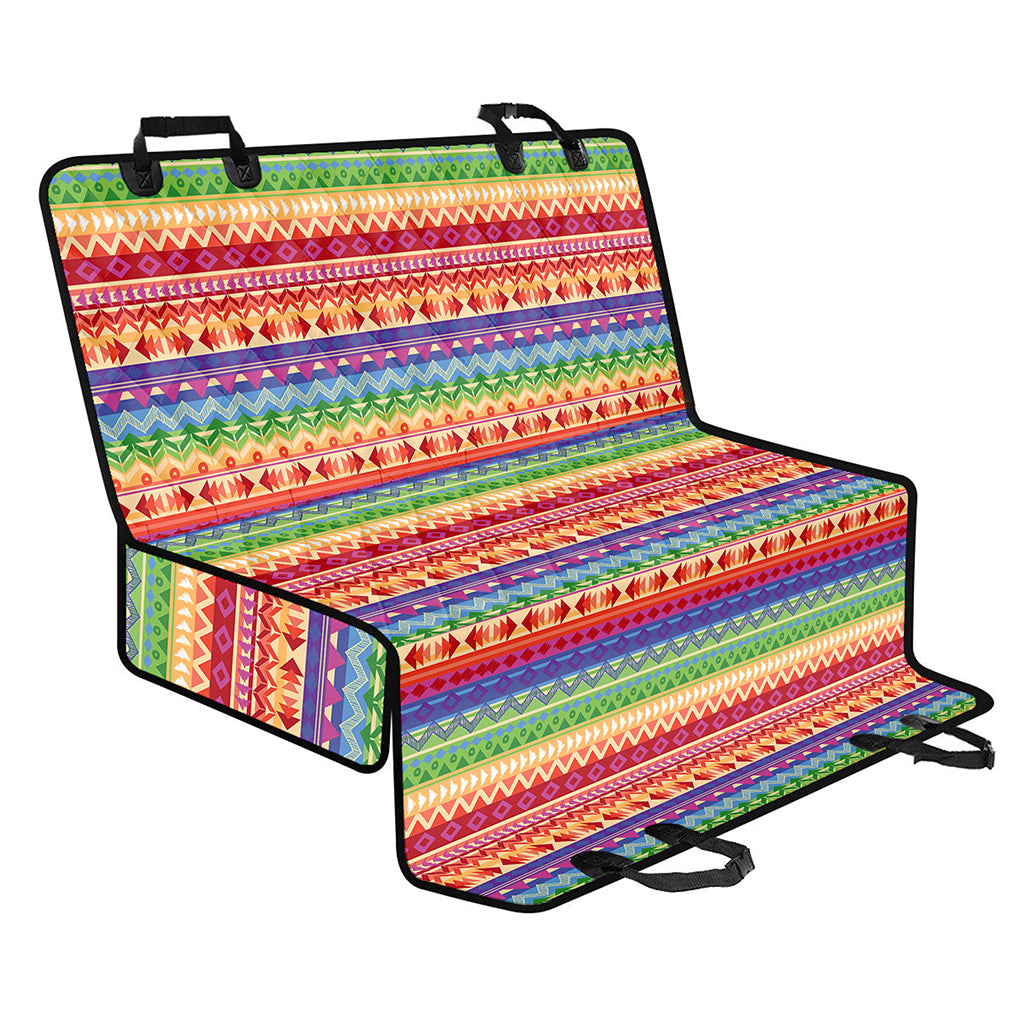 Colorful Aztec Tribal Pattern Print Pet Car Back Seat Cover