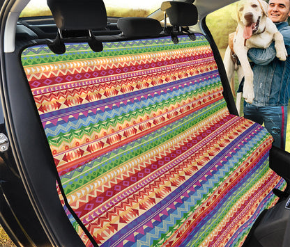 Colorful Aztec Tribal Pattern Print Pet Car Back Seat Cover