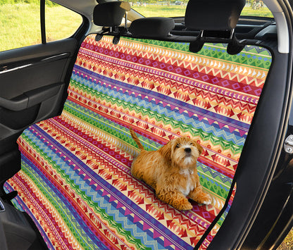 Colorful Aztec Tribal Pattern Print Pet Car Back Seat Cover