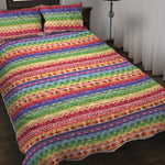 Colorful Aztec Tribal Pattern Print Quilt Bed Set