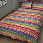 Colorful Aztec Tribal Pattern Print Quilt Bed Set