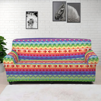 Colorful Aztec Tribal Pattern Print Sofa Cover