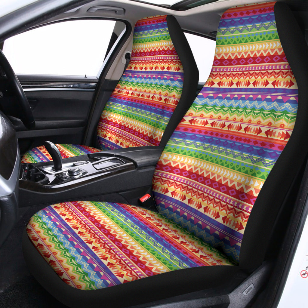 Colorful Aztec Tribal Pattern Print Universal Fit Car Seat Covers