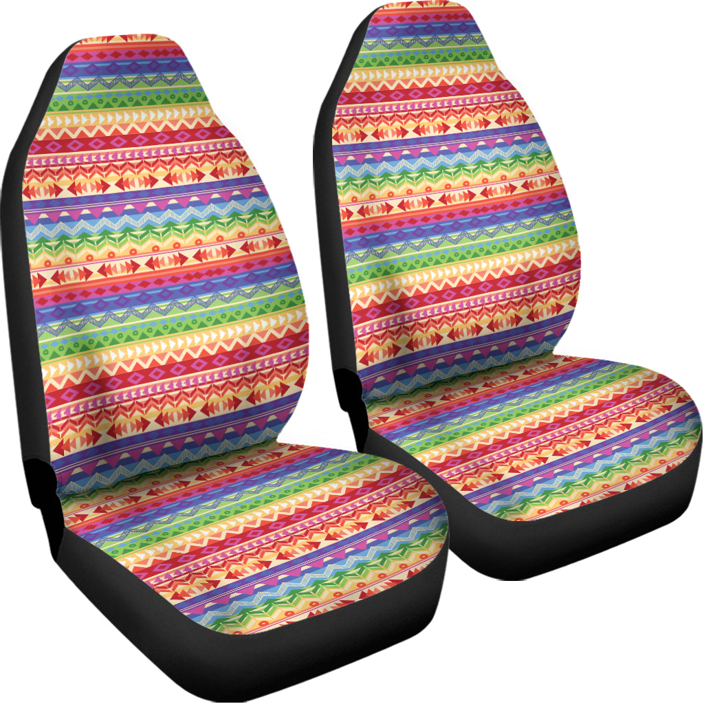 Colorful Aztec Tribal Pattern Print Universal Fit Car Seat Covers