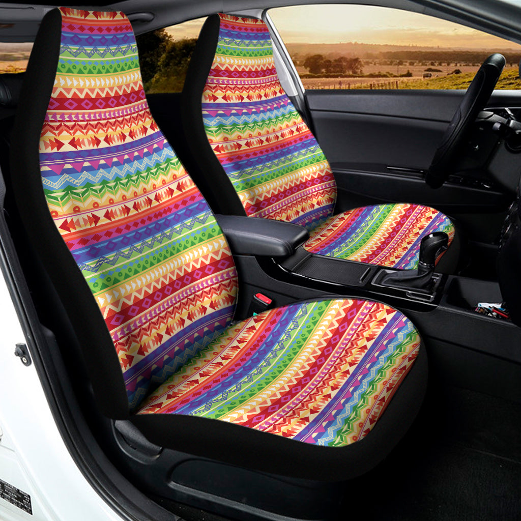 Colorful Aztec Tribal Pattern Print Universal Fit Car Seat Covers