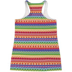 Colorful Aztec Tribal Pattern Print Women's Racerback Tank Top