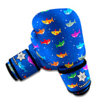 Colorful Baby Sharks Pattern Print Boxing Gloves