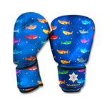 Colorful Baby Sharks Pattern Print Boxing Gloves