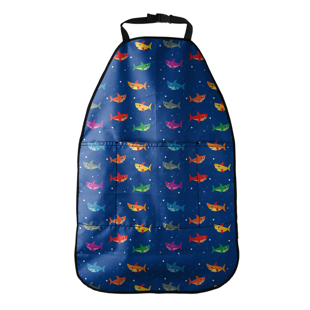 Colorful Baby Sharks Pattern Print Car Seat Organizers