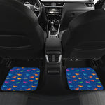 Colorful Baby Sharks Pattern Print Front and Back Car Floor Mats