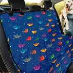 Colorful Baby Sharks Pattern Print Pet Car Back Seat Cover