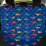 Colorful Baby Sharks Pattern Print Pet Car Back Seat Cover