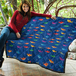 Colorful Baby Sharks Pattern Print Quilt