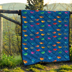 Colorful Baby Sharks Pattern Print Quilt