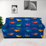 Colorful Baby Sharks Pattern Print Sofa Cover