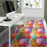 Colorful Balloon Pattern Print Area Rug