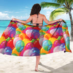 Colorful Balloon Pattern Print Beach Sarong Wrap