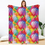 Colorful Balloon Pattern Print Blanket