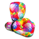 Colorful Balloon Pattern Print Boxing Gloves