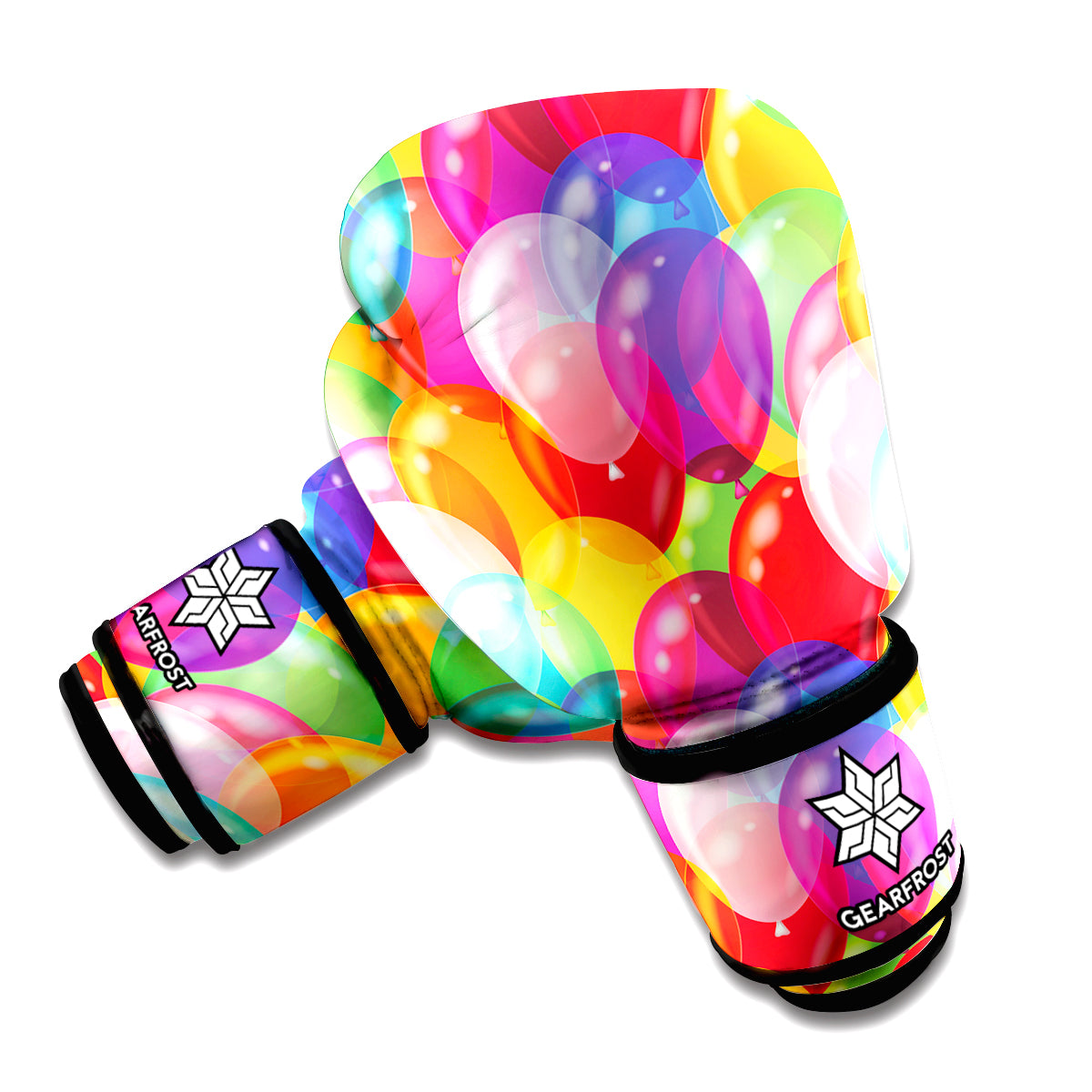 Colorful Balloon Pattern Print Boxing Gloves