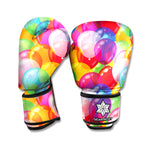 Colorful Balloon Pattern Print Boxing Gloves