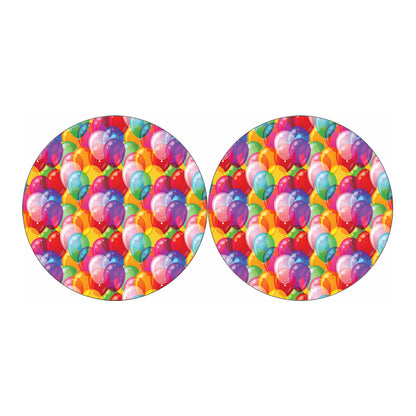Colorful Balloon Pattern Print Car Coasters