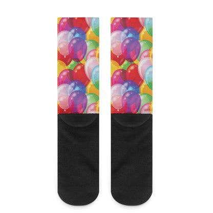 Colorful Balloon Pattern Print Crew Socks
