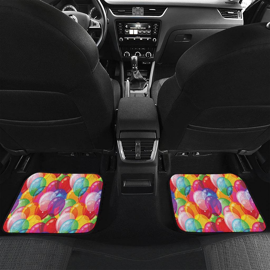 Colorful Balloon Pattern Print Front and Back Car Floor Mats