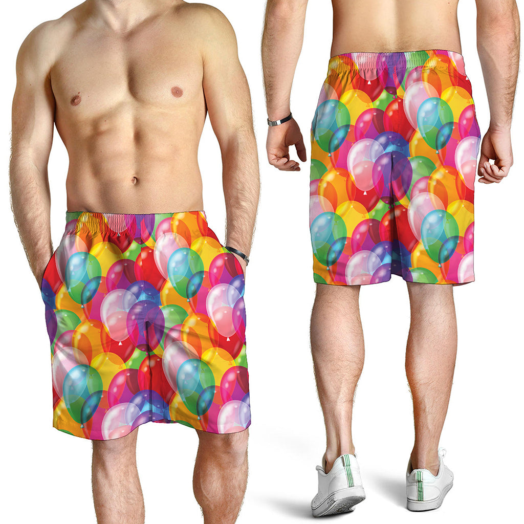 Colorful Balloon Pattern Print Men's Shorts