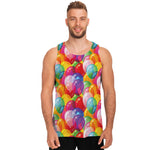 Colorful Balloon Pattern Print Men's Tank Top