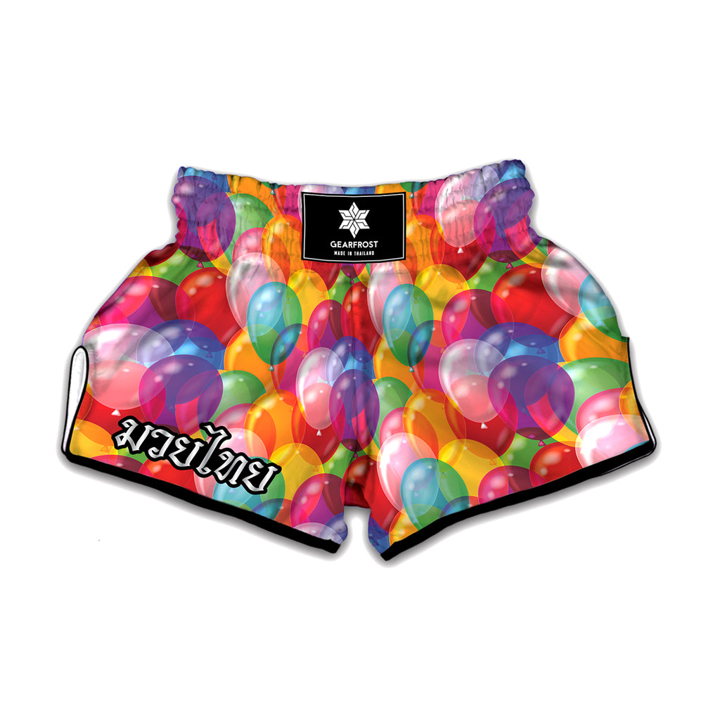 Colorful Balloon Pattern Print Muay Thai Boxing Shorts