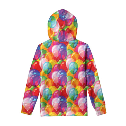Colorful Balloon Pattern Print Pullover Hoodie