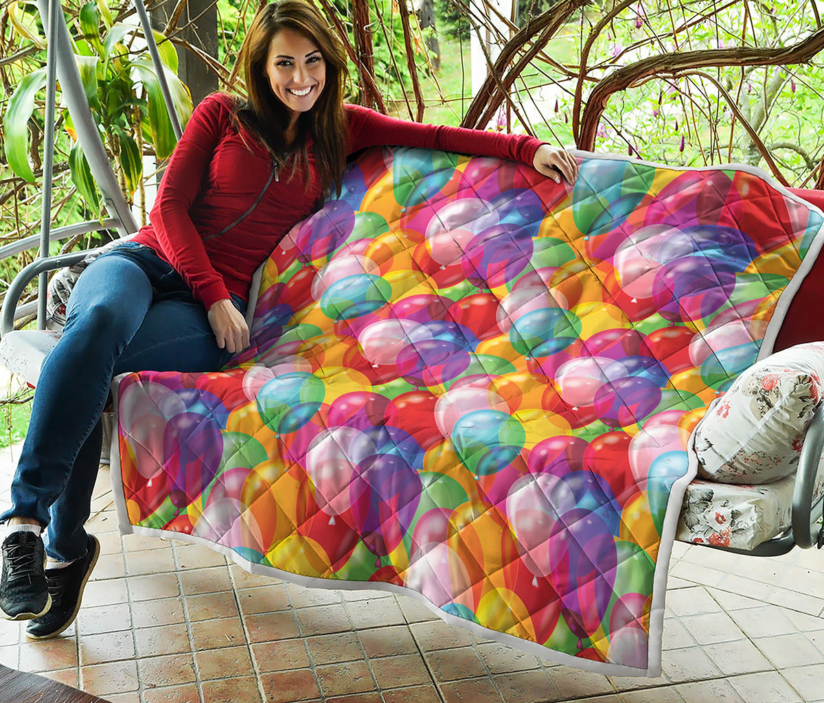 Colorful Balloon Pattern Print Quilt