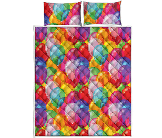Colorful Balloon Pattern Print Quilt Bed Set
