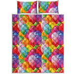 Colorful Balloon Pattern Print Quilt Bed Set
