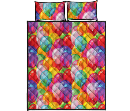 Colorful Balloon Pattern Print Quilt Bed Set