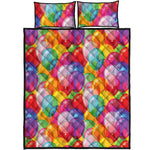 Colorful Balloon Pattern Print Quilt Bed Set