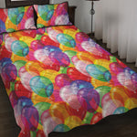 Colorful Balloon Pattern Print Quilt Bed Set