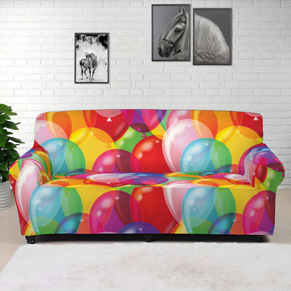 Colorful Balloon Pattern Print Sofa Cover