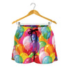 Colorful Balloon Pattern Print Women's Shorts