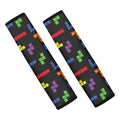 Colorful Block Puzzle Game Pattern Print Car Seat Belt Covers