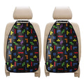 Colorful Block Puzzle Game Pattern Print Car Seat Organizers