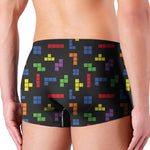Colorful Block Puzzle Game Pattern Print Men's Boxer Briefs