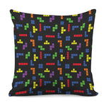 Colorful Block Puzzle Game Pattern Print Pillow Cover