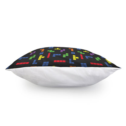 Colorful Block Puzzle Game Pattern Print Pillow Cover