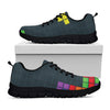 Colorful Block Puzzle Video Game Print Black Sneakers